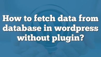 How to fetch data from database in wordpress without plugin?