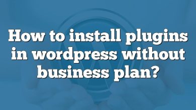 How to install plugins in wordpress without business plan?