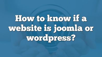 How to know if a website is joomla or wordpress?
