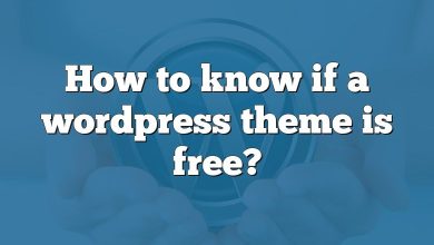 How to know if a wordpress theme is free?