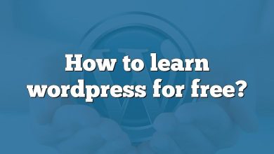 How to learn wordpress for free?