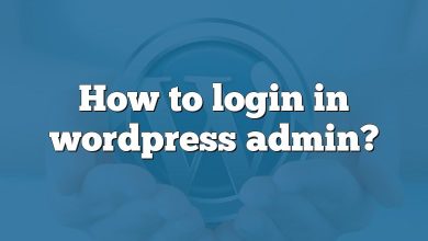 How to login in wordpress admin?