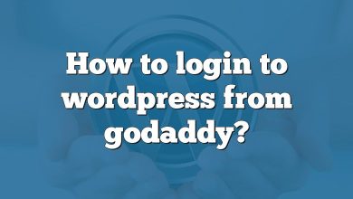 How to login to wordpress from godaddy?