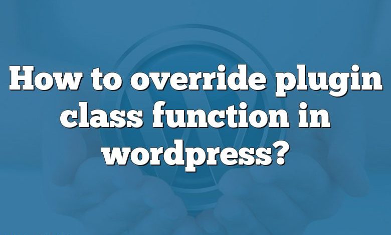 How to override plugin class function in wordpress?