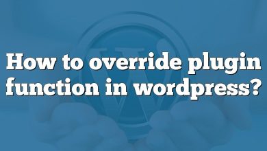 How to override plugin function in wordpress?