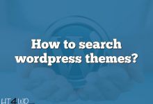 How to search wordpress themes?