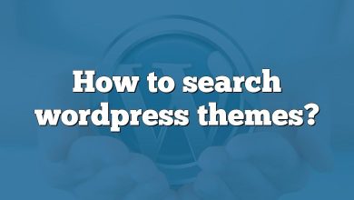 How to search wordpress themes?