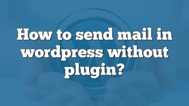 How to send mail in wordpress without plugin?