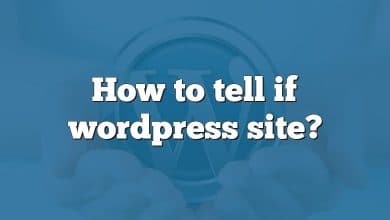How to tell if wordpress site?