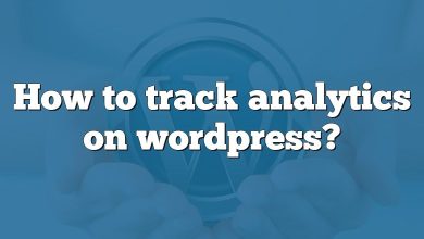 How to track analytics on wordpress?