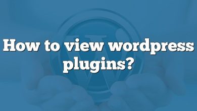 How to view wordpress plugins?