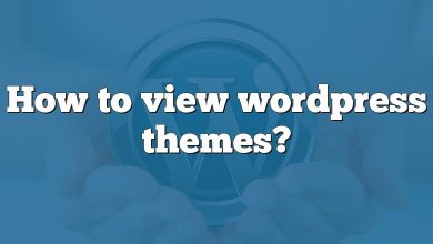 How to view wordpress themes?