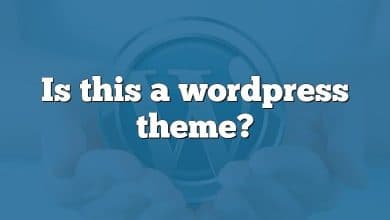 Is this a wordpress theme?