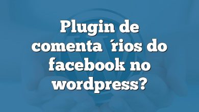 Plugin de comentários do facebook no wordpress?