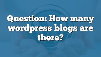 Question: How many wordpress blogs are there?