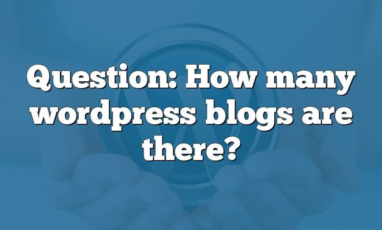 Question: How many wordpress blogs are there?