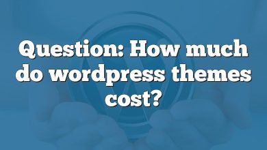 Question: How much do wordpress themes cost?