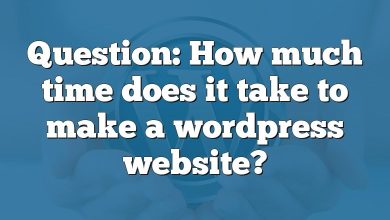 Question: How much time does it take to make a wordpress website?