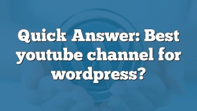 Quick Answer: Best youtube channel for wordpress?