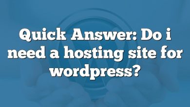 Quick Answer: Do i need a hosting site for wordpress?