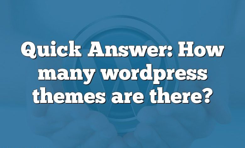 Quick Answer: How many wordpress themes are there?