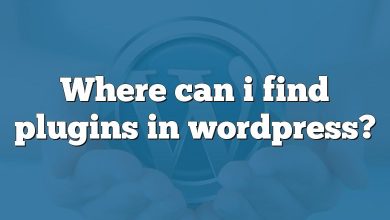 Where can i find plugins in wordpress?