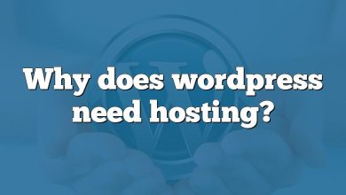 Why does wordpress need hosting?
