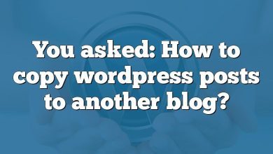 You asked: How to copy wordpress posts to another blog?