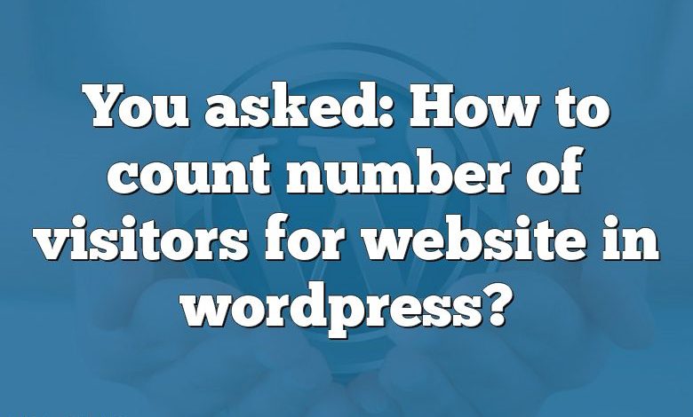 You asked: How to count number of visitors for website in wordpress?