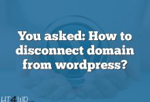 You asked: How to disconnect domain from wordpress?