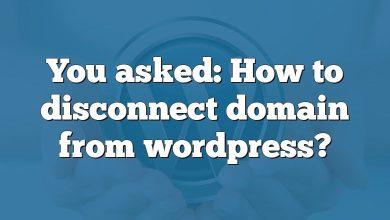 You asked: How to disconnect domain from wordpress?