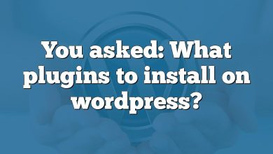 You asked: What plugins to install on wordpress?