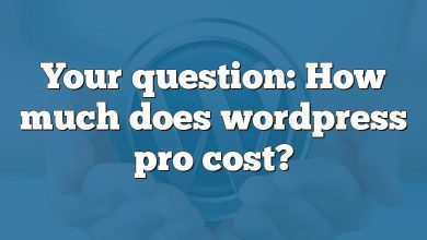 Your question: How much does wordpress pro cost?