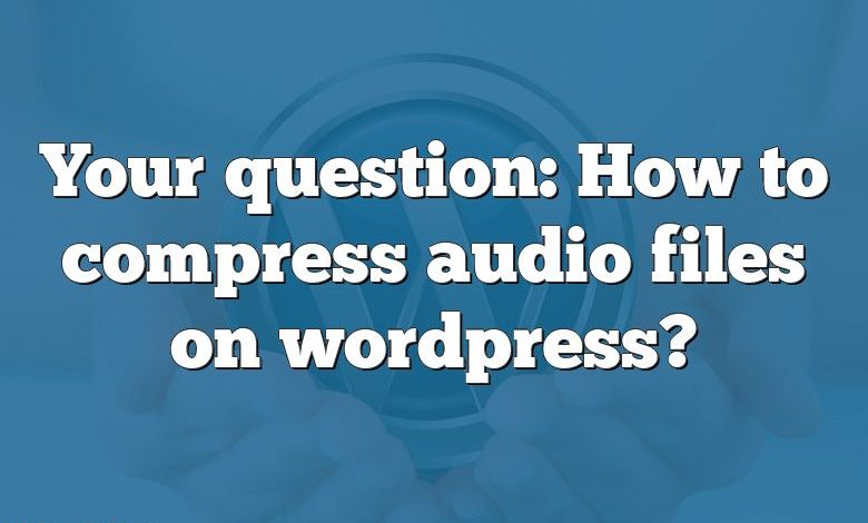 Your question: How to compress audio files on wordpress?