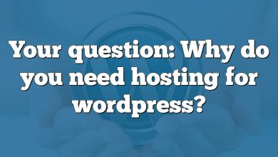 Your question: Why do you need hosting for wordpress?