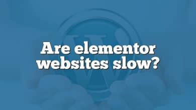 Are elementor websites slow?