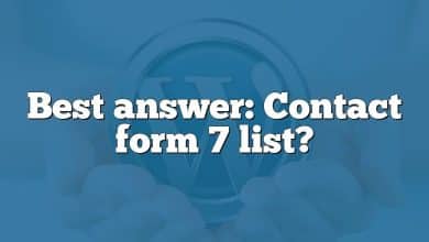 Best answer: Contact form 7 list?