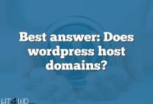 Best answer: Does wordpress host domains?