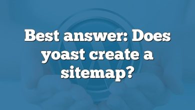 Best answer: Does yoast create a sitemap?