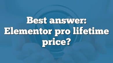 Best answer: Elementor pro lifetime price?