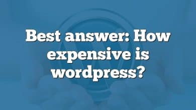 Best answer: How expensive is wordpress?