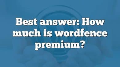 Best answer: How much is wordfence premium?