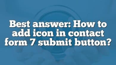 Best answer: How to add icon in contact form 7 submit button?