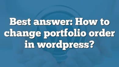 Best answer: How to change portfolio order in wordpress?