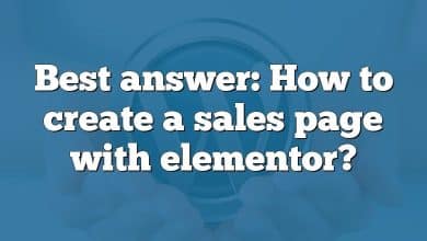 Best answer: How to create a sales page with elementor?