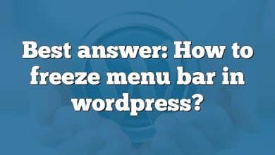 Best answer: How to freeze menu bar in wordpress?