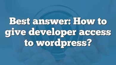 Best answer: How to give developer access to wordpress?