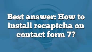 Best answer: How to install recaptcha on contact form 7?