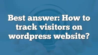 Best answer: How to track visitors on wordpress website?