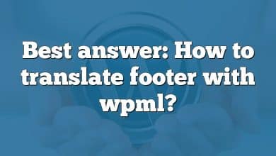 Best answer: How to translate footer with wpml?